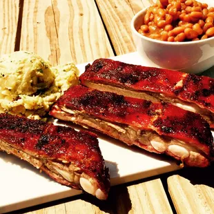 3 Rib Plate with 2 sides is one of our most popular dinner plates!