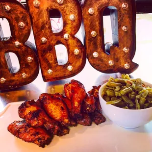 Our smoked wings are like something you&apos;ve never tasted before! House made wing sauce on the side. They are FIRE!!