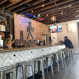a man sitting at the bar