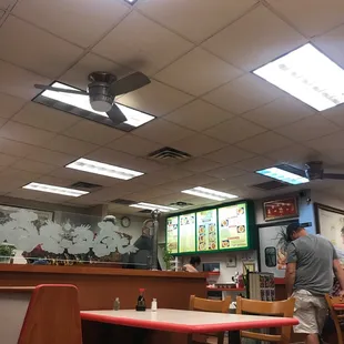 Inside the restaurant