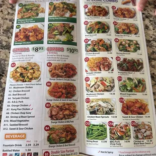 Menu pamphlet