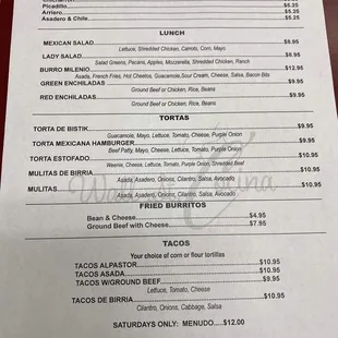 Menu (front)