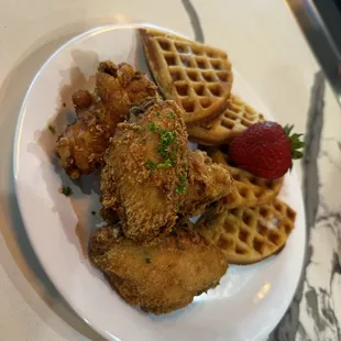 fried chicken and waffles