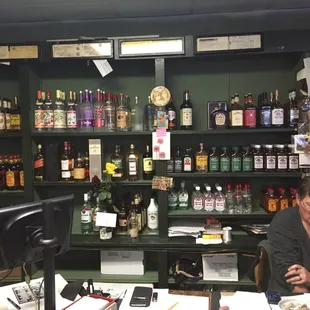 a man sitting at a counter