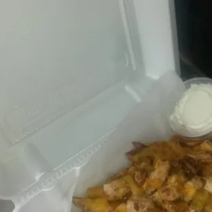 Loaded Fries W/ Chicken Yummy