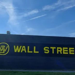 the sign for wall street