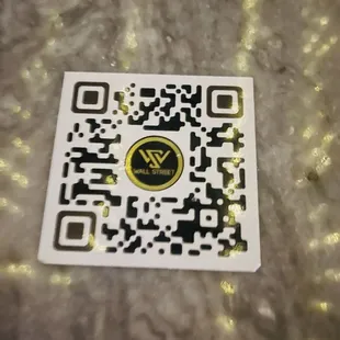 QR code for the menu