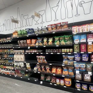shelves of wine and spirits