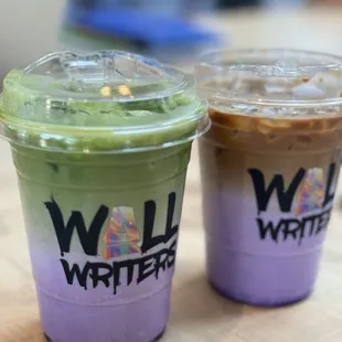 Ube Matcha and Ube Latte