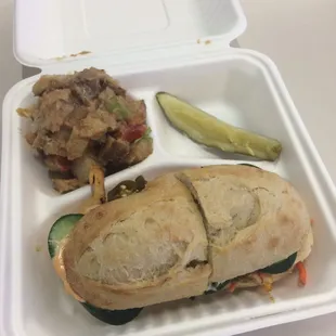 Chicken bahn mi sandwich