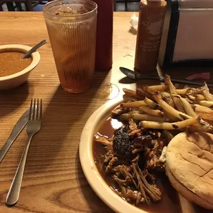 Pork and stew plate.