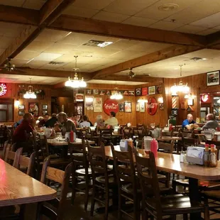 the dining room of a restaurant