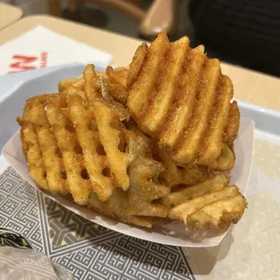 Waffle fries