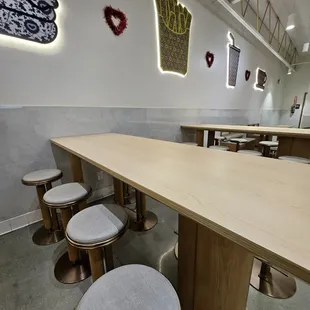 Cute clean chairs and tables