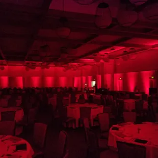 Full ballroom uplighting