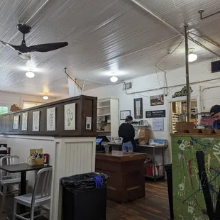 Interior seating area and ordering counter.