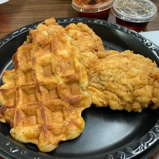 I had no idea how good the chicken &amp; waffel dinner is.  Excellent!