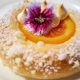 Orange vanilla brioche tart w/ Laie vanilla