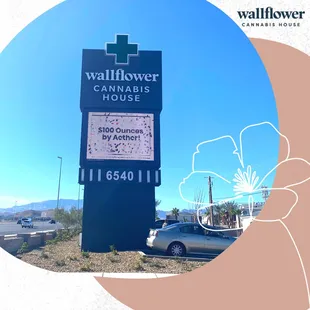 Dispensary in Las Vegas Wallflower Store Sign