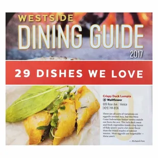 29 DISHES WE LOVE by Richard Foss / Argonaut
(published April 6, 2017)