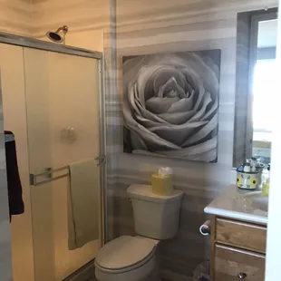 Bathroom wallpaper (vinyl).