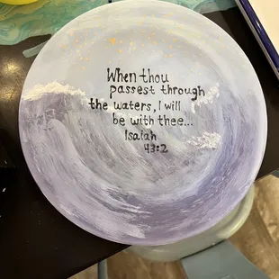 My plate I chose. I can&apos;t wait to see finished product and will update with all of ours.