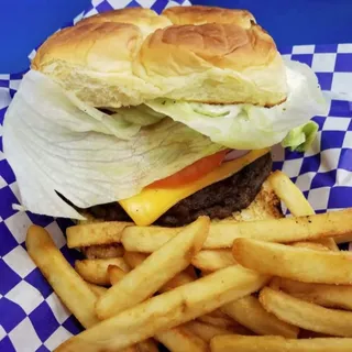 Burger Combo on Toasted King Hawaiian Rolls