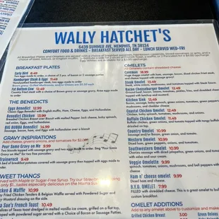 Their menu side one.