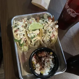 Street tacos and street corn side dish