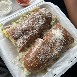 Turkey sub with his perfect touch!