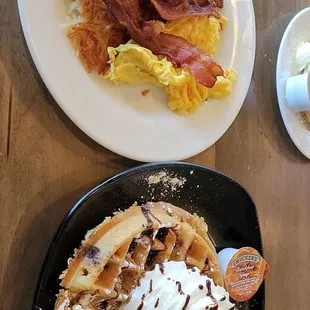Buckeye Waffle Wally Fries Eggs Bacon