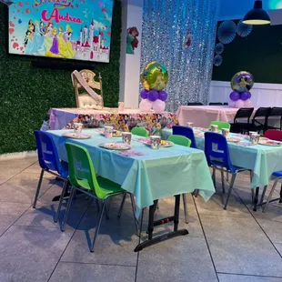 Princess party ready to go!