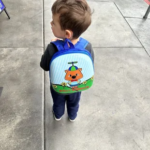 Had to purchase the Wally backpack for the little one, and he loves it. Wants to bring it every time he comes back.