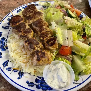 Lamb Kabob Plate
