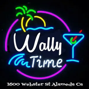 a neon sign for a bar