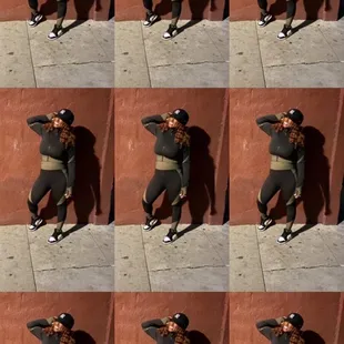 a series of photos of a man doing a trick on a skateboard