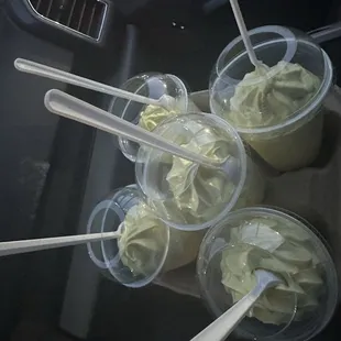 Frozen banana yogurt