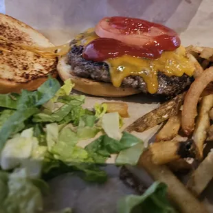 A cheese burger...