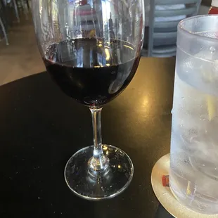 Glass of Conundrum Red Blend. For happy hour, $1 off Wine By The Glass.