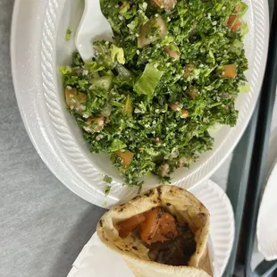 Shawarma and tabouli