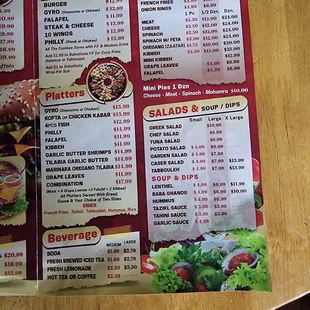 Gyro Wrap Shwarma Wrap Chicken Wrap Kafta Kabab Wrap Kibbeh Tuna Wrap Falafel Wrap Steak and Cheese Sub Philly Steak Sub