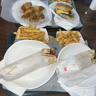 Burger and French Fries