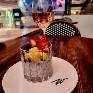 Chia seed pudding on brunch menu.