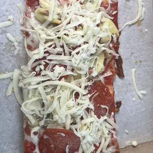 Pepperoni and mushrooms