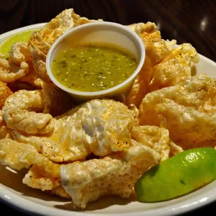 Pork Rinds - $4 Happy hour item served Mon-Fri 3-6pm and during Sun, Mon &amp; Thurs night football games