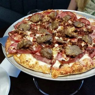 The Rubicon with meatballs added. A meatlovers delight! (This is a 12&quot; medium)