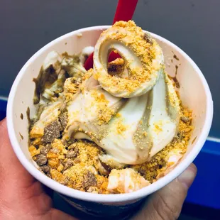 Wally's Blender of mocha ice cream with butterfingers