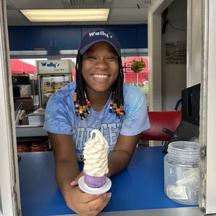 Service with a friendly smile! Excellent customer service.