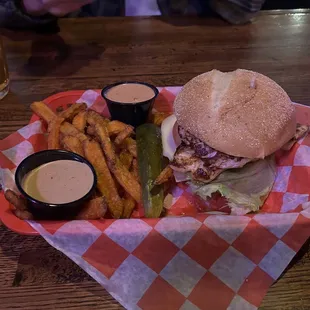 Grilled Chicken Sandwich with Sweet Potato Fries