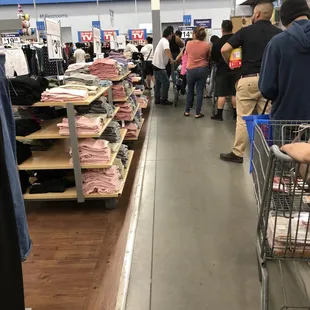 Typical Sight at Delano Walmart. No it's not a holiday, not it's not a special weekend and yes they have staff members on the floor